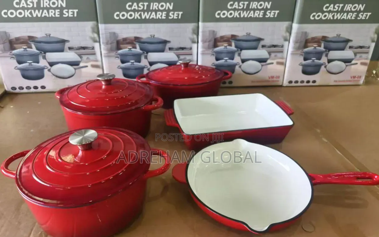 Vmigo Cast Iron 8pcs Cookware Set