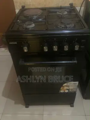 Bruhm 4-Burner Gas Cooker With Oven – Black