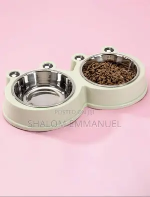 Double-Sided Stainless Steel Pet Feeding Bowl for Cat Dog Bowl