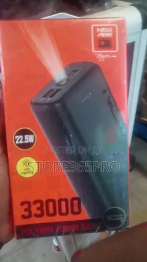 New Age Power Bank 30000mah FAST CHARGE TYPE C INPUT/OUTPU