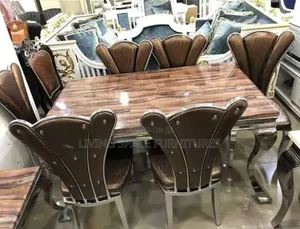 High Quality Marble Dining Table With 6 Chairs