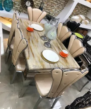High Quality Marble Dining Table With 6 Chairs