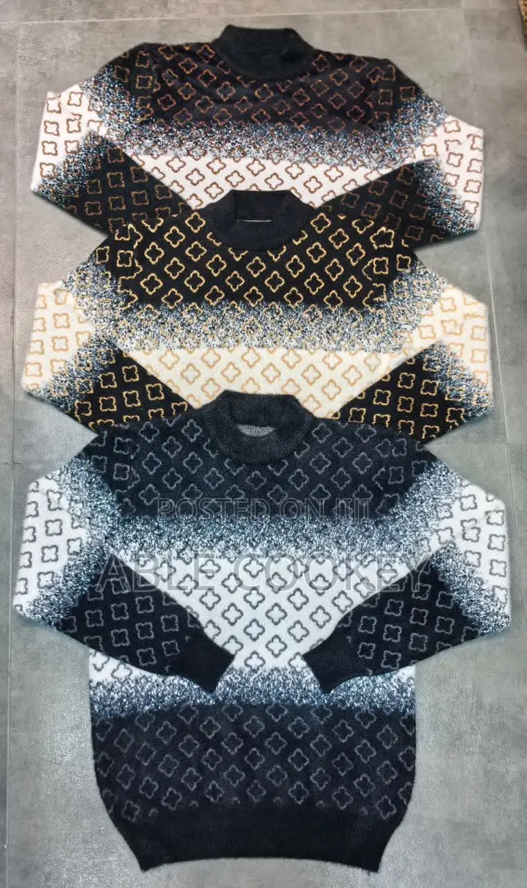 Jacquard Crew Neck Sweater