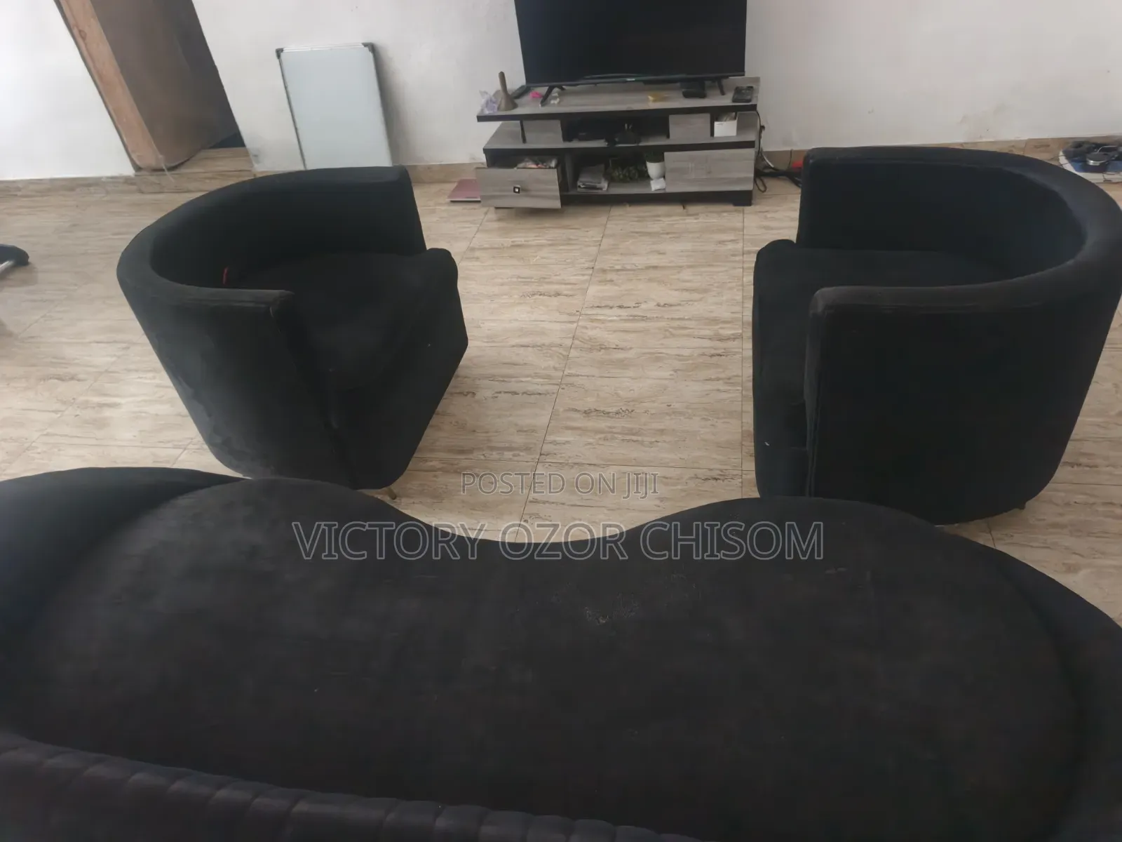 Black Used Sofa 3set