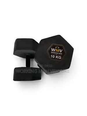 Pair of 10kg Hexagon Dumbbell