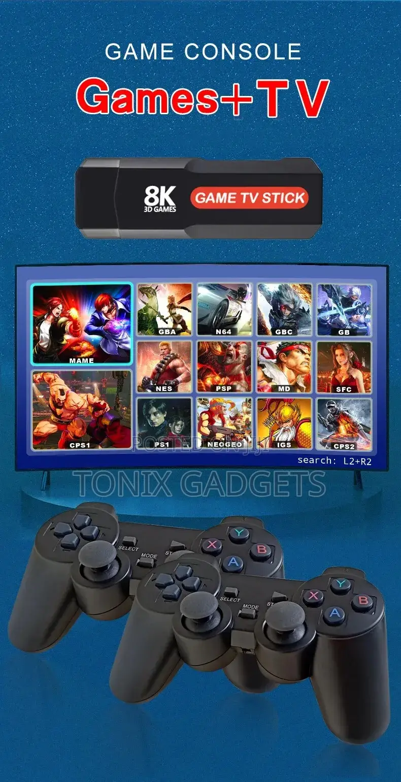 Game TV Stick With Gaming Box - Wireless Controller
