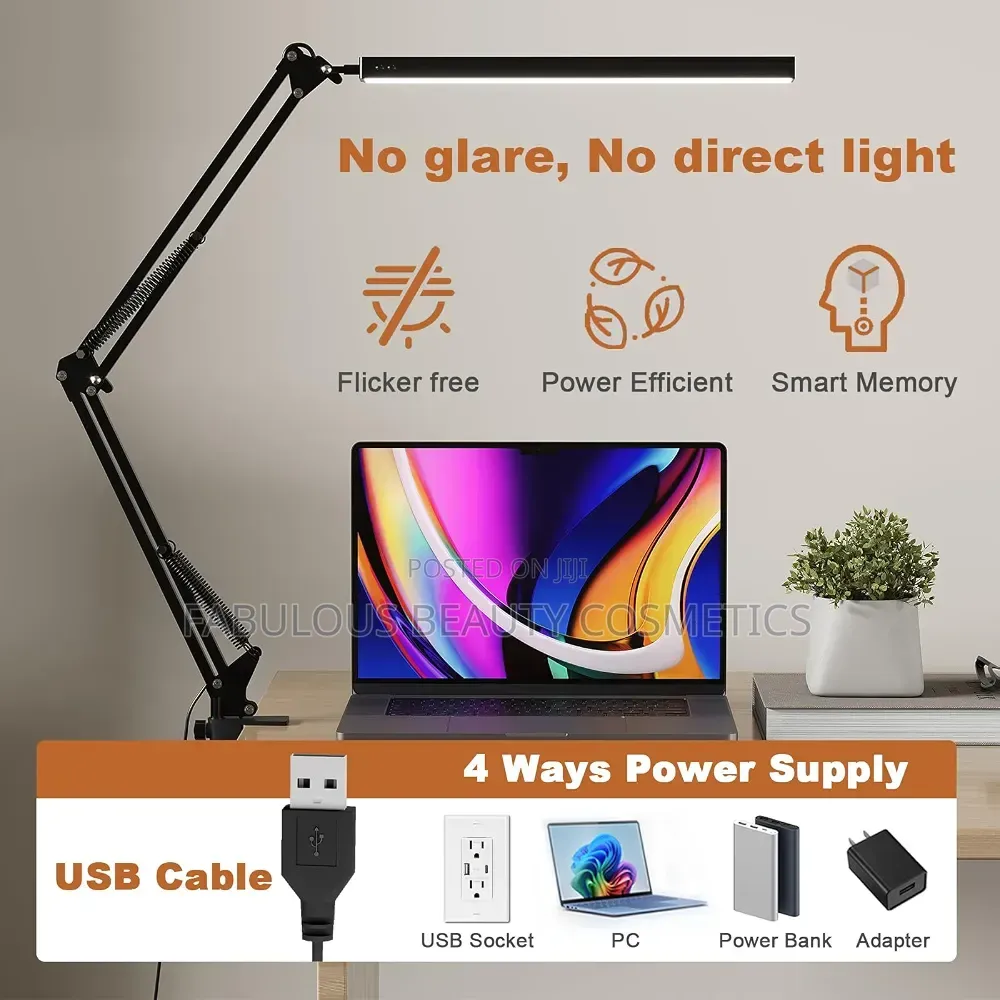 Desk Lamp LED Dimmable With Clamp Attachment