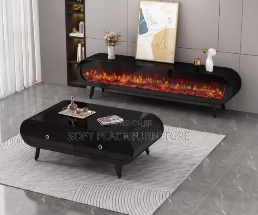 High Classic Luxury TV Console With Center Table