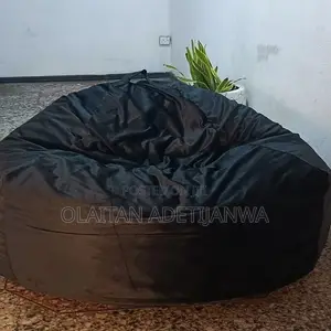 Black Comfy Beanbag Washable Adjustable for Home and Office