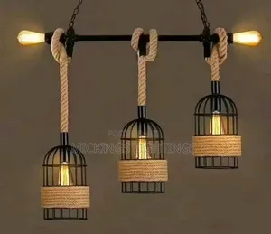 Retro Industrial Rope Chandelier