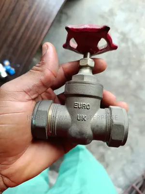 Brass Gate Valve (Marked "EURO UK"), Which Is a Manual Control Valve