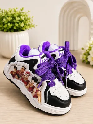 Unisex Canvas Shoe (Purple/Black/White)