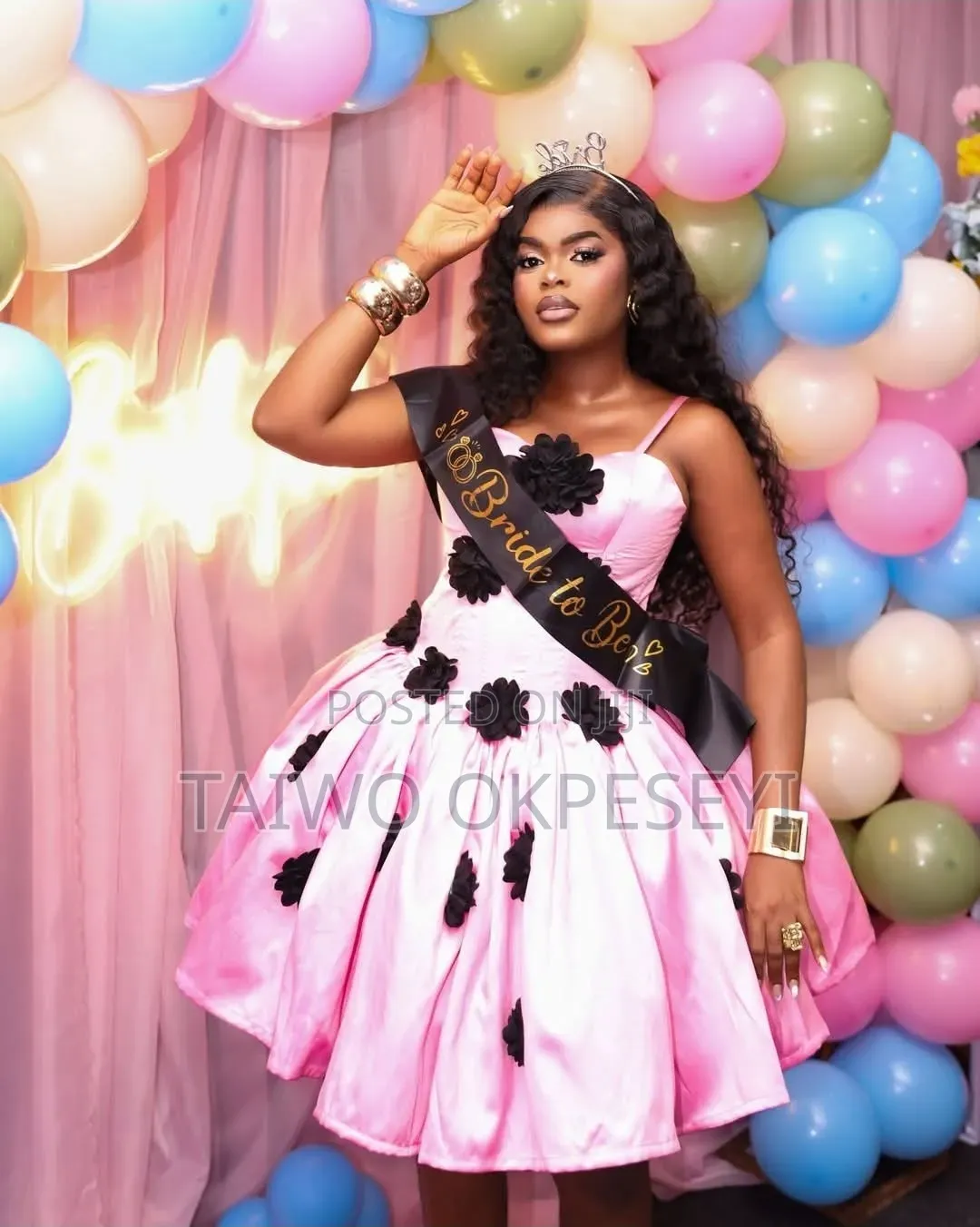Bridal Headset and Sash