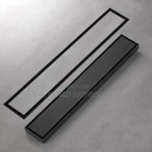 40cm Tiles Floor Drain Black