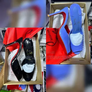 New in Louboutin Me Dolly Heels, Navy Blue, Brown, Black, Sky-Blue .