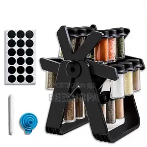 18 Jar Rotating Spice Rack Set