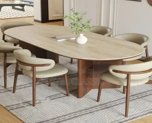 Luxury Marble Dining Table Set 6 Seaters