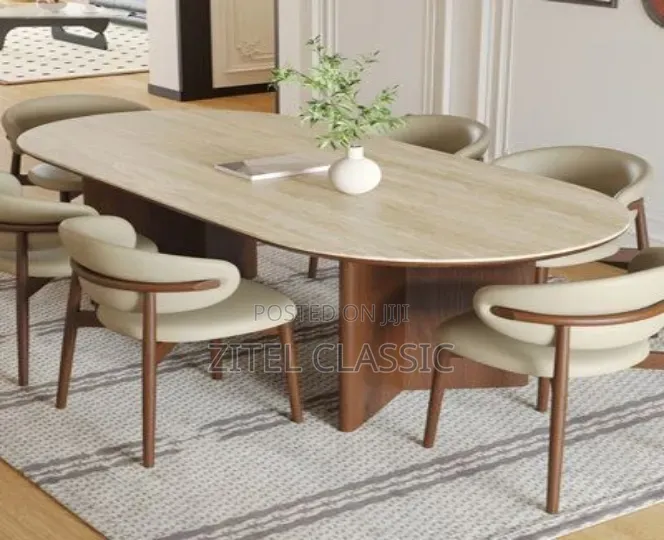 Luxury Marble Dining Table Set 6 Seaters