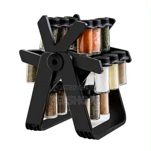 18 Jar Rotating Spice Rack Set