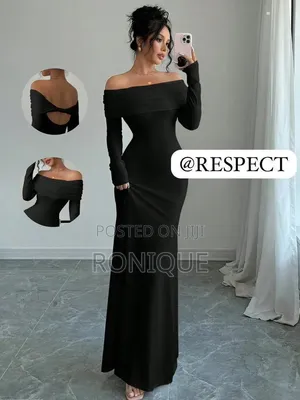 Elegant Women’s Off-the-Shoulder Twist-Back Long Evening Maxi Dress