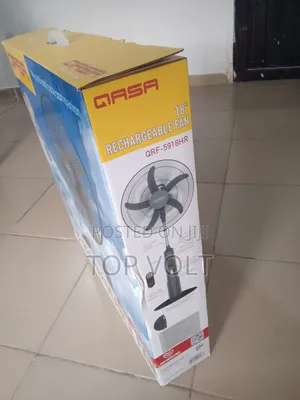 Qasa 18" Rechargeable Fan With USB Charging Port