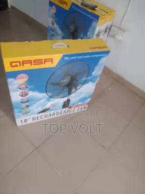 Qasa 18 Inches Rechargeable Fan With Bright LED Light