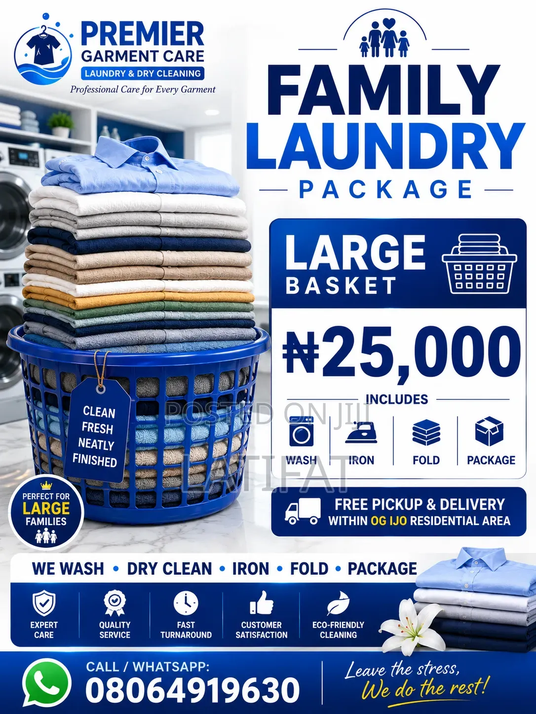 Premium Laundry Dry Cleaning Services, Doorstep Pickup Delivery