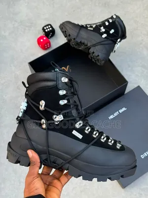 All Black Heliot Emil Utility Combat Boots
