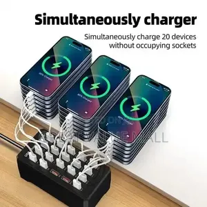 20 Multi Port USB Smart 100W Charging Station