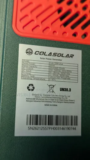 Cola 1000 Plus Solar Power Generator
