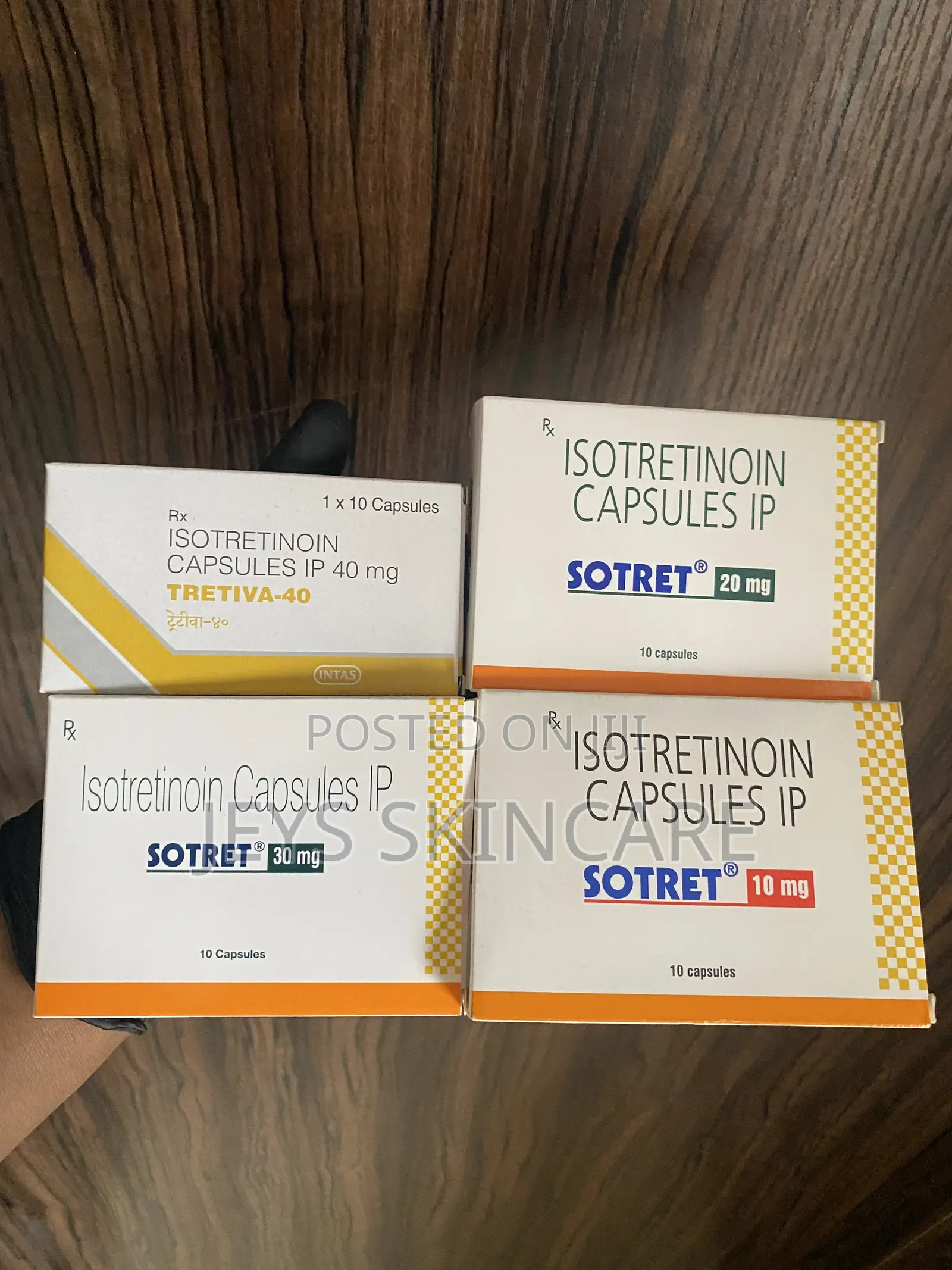 Isotretinoin 10mg 20mg 30mg 40mg Capsules (Sotret/Tretiva)