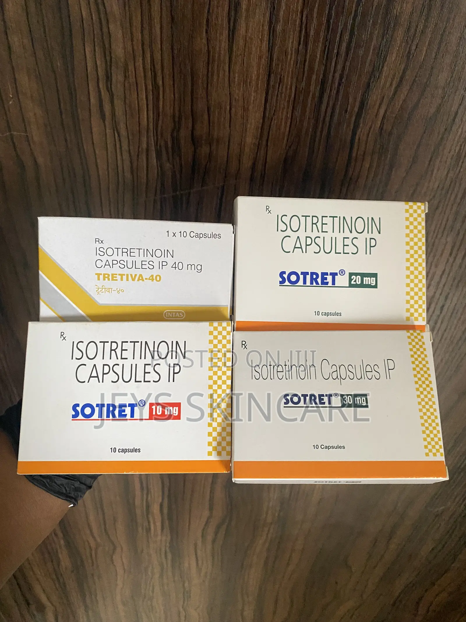 Isotretinoin 10mg 20mg 30mg 40mg Capsules (Sotret/Tretiva)