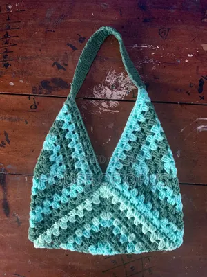 Handmade Crochet Shoulder Tote Bag | Stylish Boho Knitted Handbag