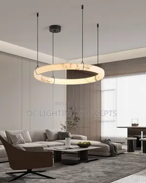 Nordic Round Alabaster Pendant Light.