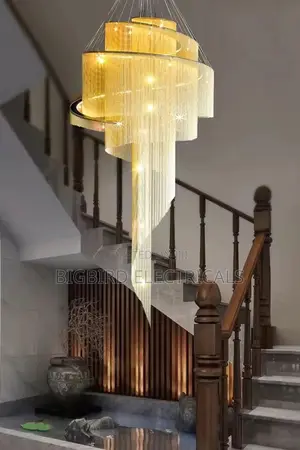 Spiral Waterfall Chain Chandelier | Duplex/Staircase/Hotel Void Light
