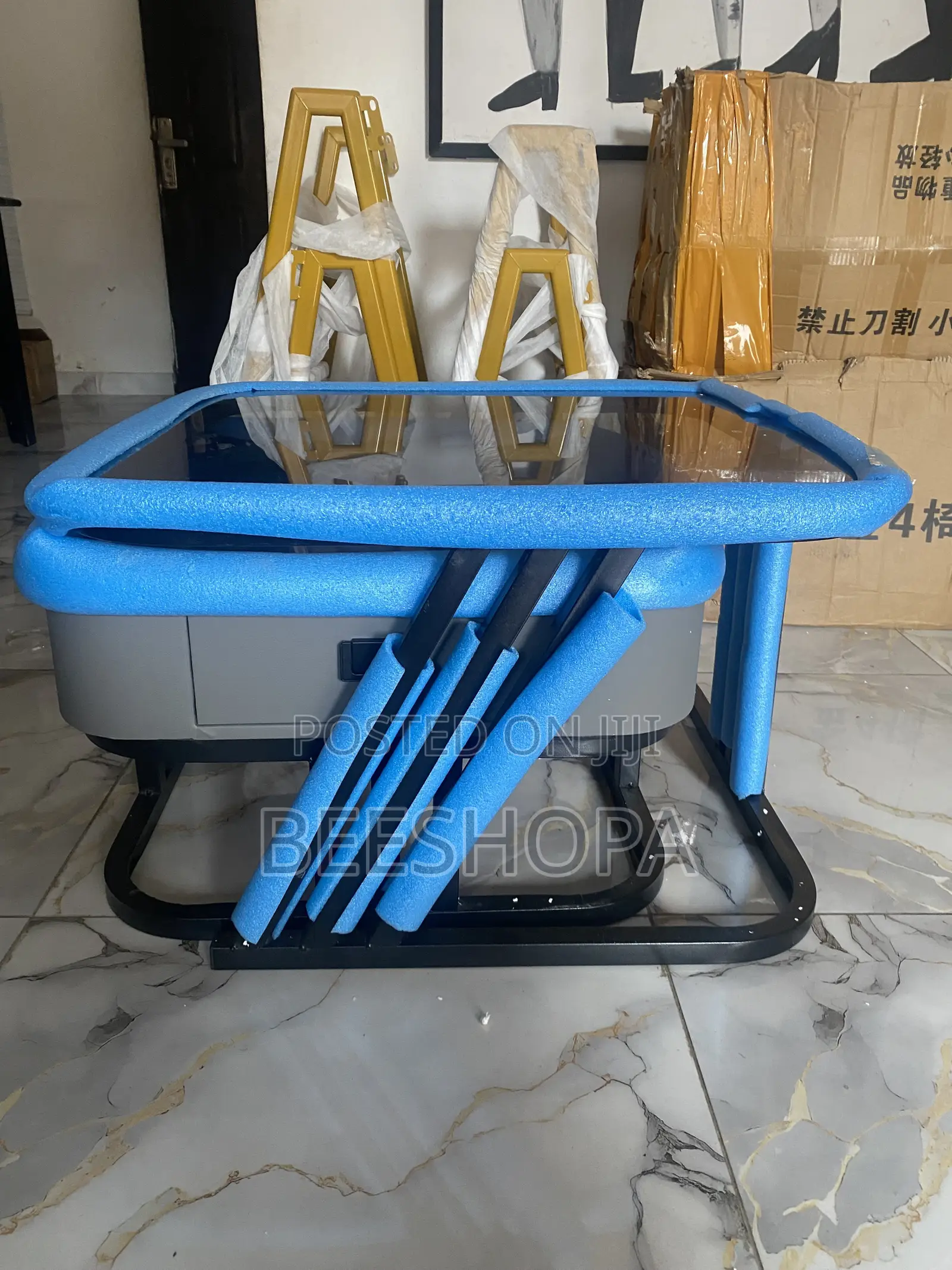 Mable and Glass Top Center Table