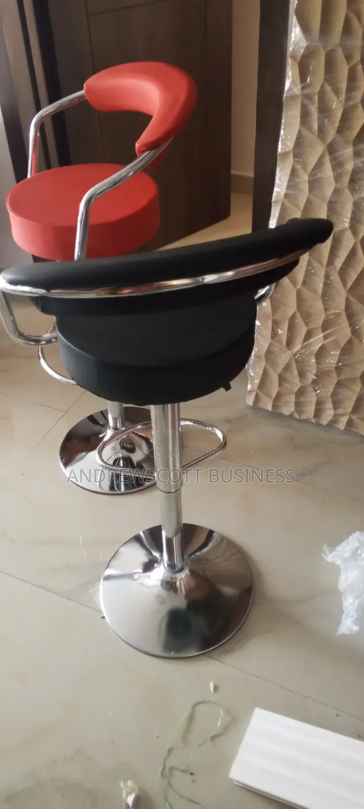 Red and Black Barstools