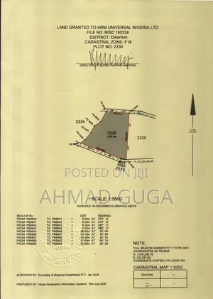 Access Points-Dawaki,Katampe Extension Abuja Land Size - 4.5 Hectares