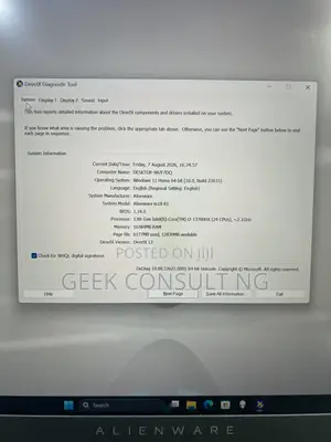 Laptop Alienware M18 R2 16GB Intel Core i7 SSD 1T