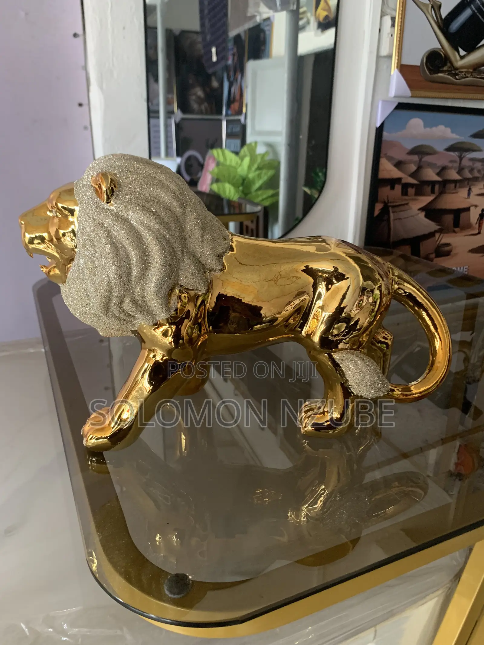 Luxury Gold Lion Decorative Figurine