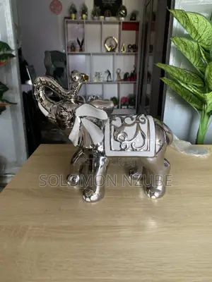 Silver White Luxury Elephant Figurine