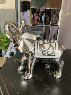 Silver White Luxury Elephant Figurine