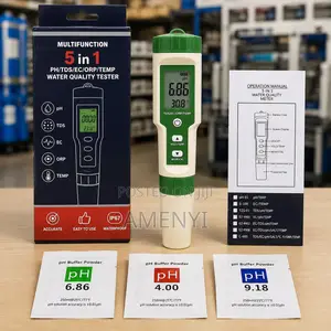 5 in 1 Digital Water Quality Tester PH TDS EC ORP Temperature