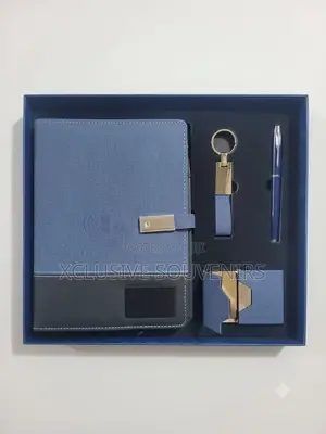 Gift Set Wireless Charging Notebook Card Holder Keychain and Pen