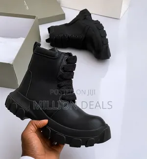 High Top Black Luxury Men's Boot Sneakers