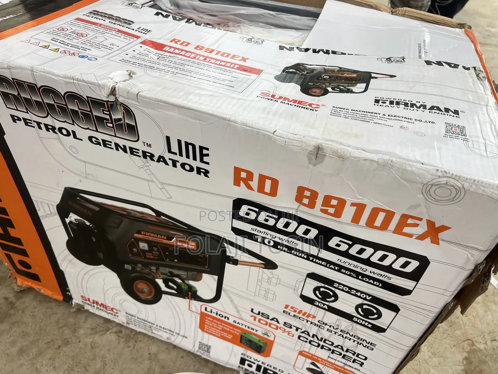 Firman Rugged RG890EX Generator