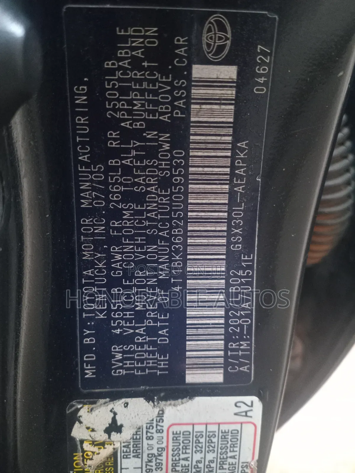 Toyota Avalon 2006 Black