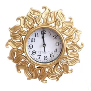 Elegant Gold Flower Decorative Wall Clock