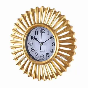 Elegant Gold Flower Decorative Wall Clock