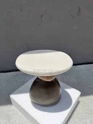 Ancient Modern Pebble Side Stool - Designer Sculptural End Table.